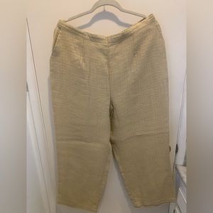 100% Linen textured Pants